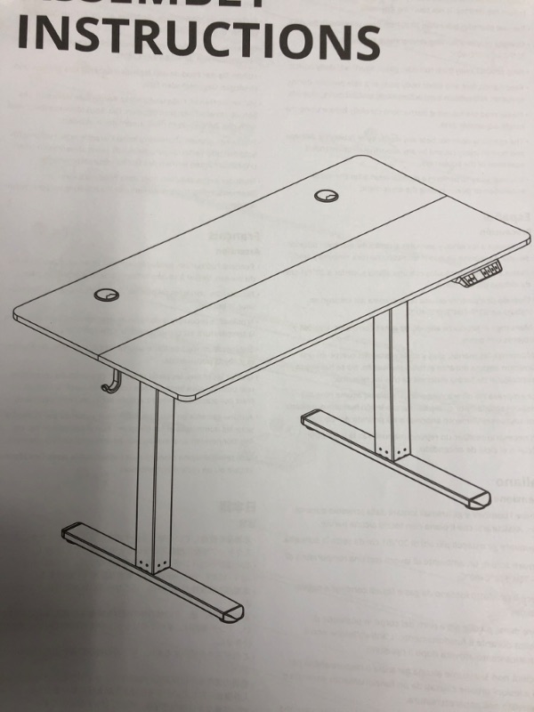 Photo 1 of 38" Electric Height Adjustable Standing desk 