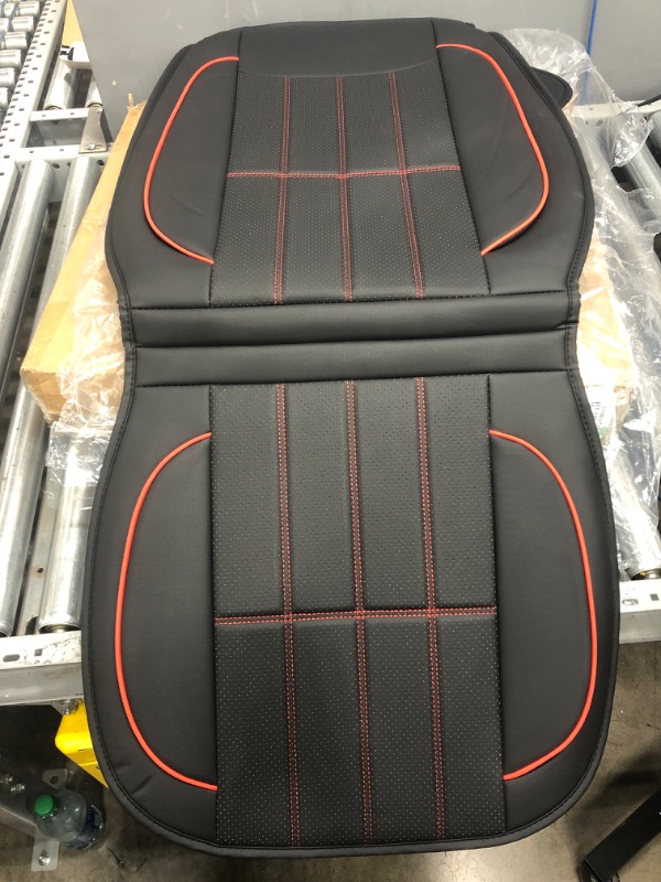 Photo 2 of AOOG Leather Car Seat Covers, Leatherette Automotive Vehicle Cushion Cover for Cars SUV Pick-up Truck, Universal Non-Slip Vehicle Cushion Cover Waterproof, Front Set