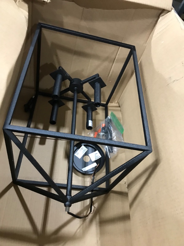 Photo 2 of Sea Gull Lighting 5215004-112 Perryton Small Four - Light Hall / Foyer Hanging Modern Fixture, Midnight Black
