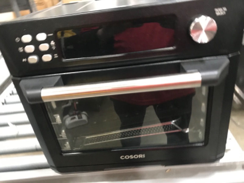 Photo 1 of  DENTS ON SIDE COSORI Air Fryer Toaster Oven, 12-in-1 Convection Ovens Countertop Combo, 6-Slice Toast, 12-inch Pizza, Basket, Tray, Recipes &3 Accessories, 26.4QT, Wifi, CS100-AO
