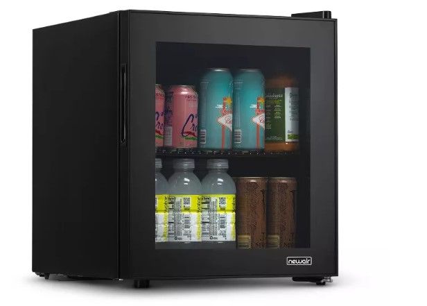 Photo 1 of NewAir 60 Can Beverage Fridge with Glass Door - Black

