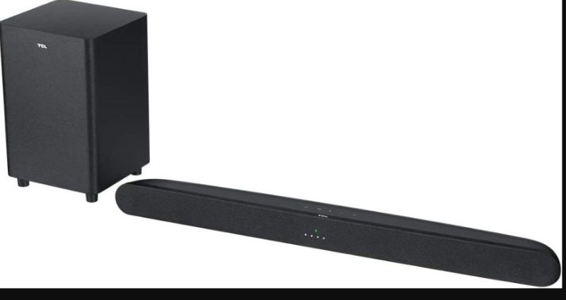 Photo 1 of WORKING UNKNOWN 
TCL Alto 6+ 2.1 Channel Dolby Audio Sound Bar with Wireless Subwoofer, Bluetooth – TS6110, 240W, 31.5-inch, Black
