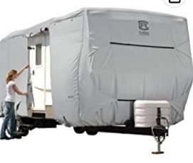 Photo 1 of  Camper RV Cover, Customizable Fit, Water-Resistant, All Season Protection for Motorhome, Grey