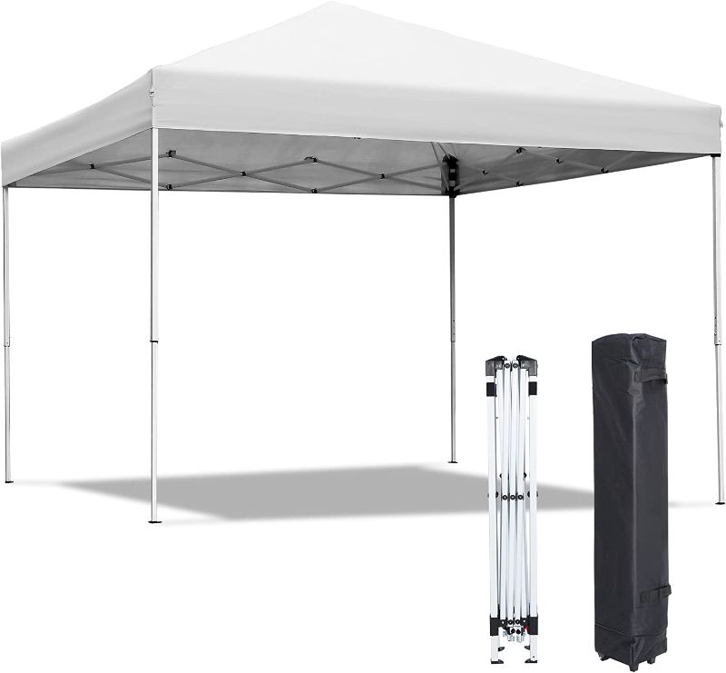Photo 1 of 10x10 Pop Up Canopy Tent Easy Set-up Outdoor Patio Canopy Adjustable Straight Leg Heights Instant Shelter