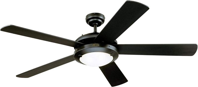 Photo 1 of ***SEE NOTES*** Westinghouse Lighting 7224200 Comet Indoor Ceiling Fan with Light, Matte Black
