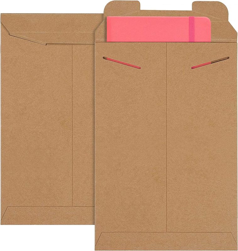 Photo 1 of APQ Pack of 25 Tab Lock Mailers 11 x 16 Kraft Chipboard envelopes 11x16 Rigid Paperboard mailers. Locking tab Closure. No Bend documents. Ideal for Business, Shipping, Packaging, Invitations.
