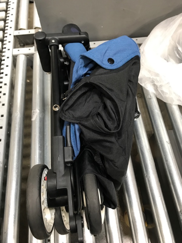 Photo 3 of CYBEX Libelle Stroller, Ultra-Lightweight Stroller, Small Fold Stroller, Hand Luggage Compliant, Compact Fits CYBEX Car Seats (Sold Separately), Infants 6 Months+, Navy Blue
