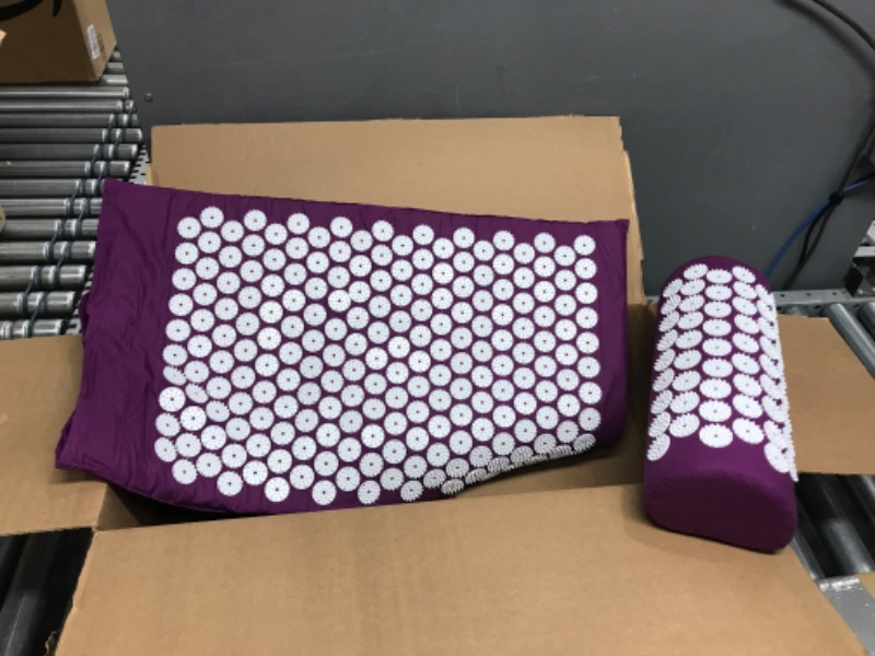 Photo 2 of Acupressure Mat and Pillow Set for Back/Neck Pain Relief and Muscle Relaxation
