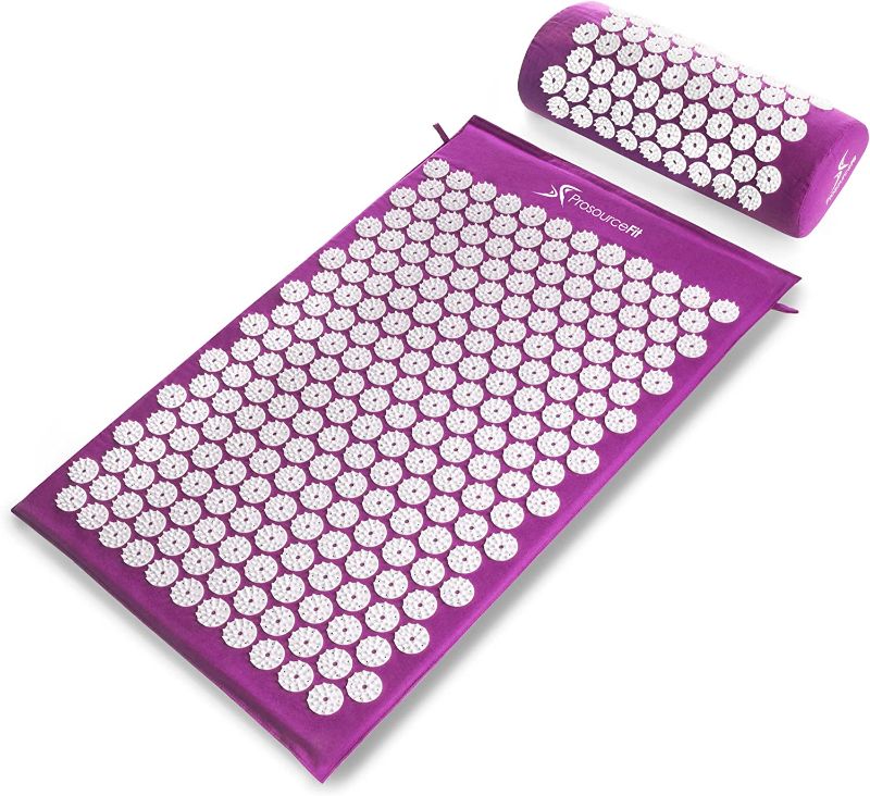 Photo 1 of Acupressure Mat and Pillow Set for Back/Neck Pain Relief and Muscle Relaxation
