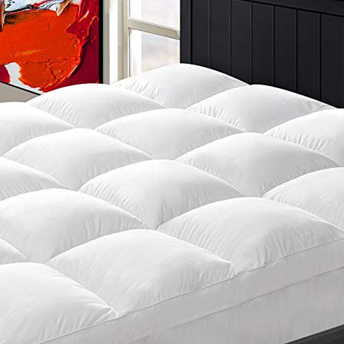 Photo 1 of Cooling Mattress Topper King for Back Pain, Extra Thick Mattress Pad Cover, Pillow Top Mattress Topper queen Down Alternative Bed Topper with 8-21 Deep Pocket,Whit