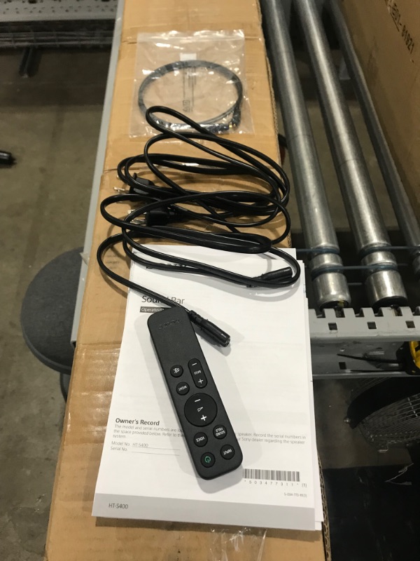 Photo 3 of (Parts Only - Not Functional) Sony HT-S400 2.1ch Soundbar with Powerful Wireless subwoofer, S-Force PRO Front Surround Sound, and Dolby Digital