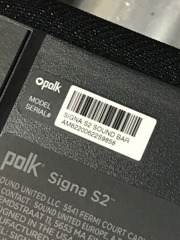 Photo 5 of Polk Audio Signa S2 Ultra-Slim TV Sound Bar | Works with 4K & HD TVs | Wireless Subwoofer | Includes HDMI & Optical Cables | Bluetooth Enabled, Black S2 Soundbar + Subwoofer