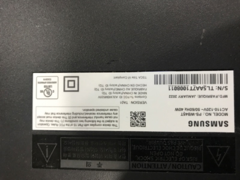 Photo 3 of SAMSUNG HW-B450 2.1ch Soundbar w/Dolby Audio, Subwoofer Included, Bass Boosted, Wireless Bluetooth TV Connection, Adaptive Sound Lite, Game Mode, 2022 HW-B450 Soundbar