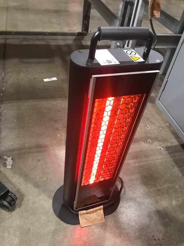 Photo 2 of EAST OAK 1200W Patio Heater, Under Table Electric Heater with Double-Sided Design Silent Heating, IP65 Waterproof Portable Outdoor Heater with Handle and Protection from Tip-Over & Overheating UTH-1200W