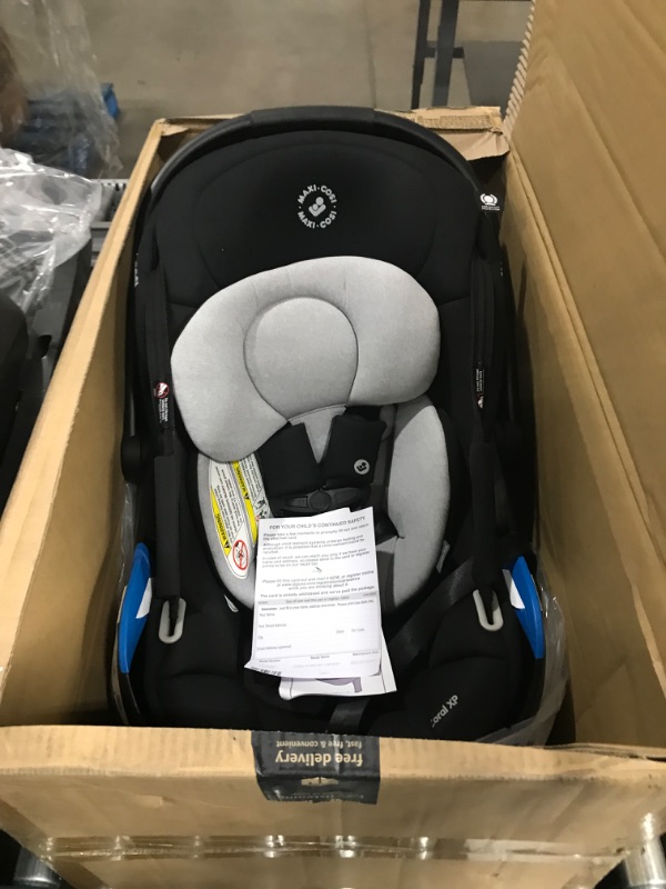 Photo 2 of Maxi-Cosi Coral XP Infant Car Seat, Revolutionary 3-Piece Modular Nesting System for a More Comfortable, Intimate & Lightweight Carry, Essential Black II Essential Black II Coral Infant Car Seat