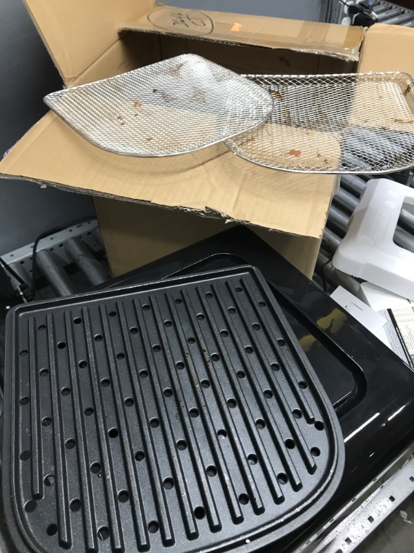 Photo 1 of NUWAVE Brio Air Fryer Smart Oven, 15.5-Qt X-Large Family Size, Countertop Convection Rotisserie Grill Combo, SS Rotisserie Basket & Skewer Kit, Reversible Ultra Non-Stick Grill Griddle Plate Included