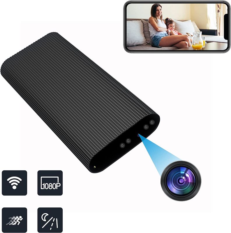 Photo 1 of KAMRE WiFi Hidden Camera Power Bank, Upgrade 1080P 6000mAh Portable Charger Spy Camera Nanny Cam with Motion Detection, Night Vision, No Audio
