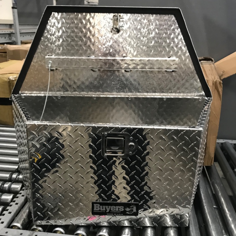 Photo 1 of Buyers Products-1701380 Diamond Tread Aluminum Trailer Tongue Truck Box (15x14.5x34/20.7 Inch) - Silver Diamond Tread Aluminum Silver 34 inches