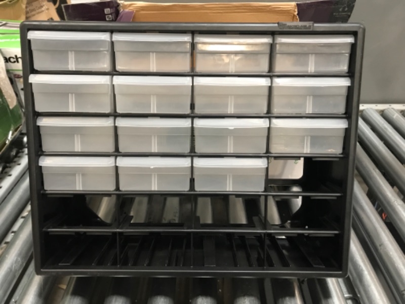 Photo 2 of "MISSING SOME BINS"
Akro-Mils 10124, 24 Drawer Plastic Parts Storage Hardware and Craft Cabinet, 20-Inch W x 6-Inch D x 16-Inch H, Black
