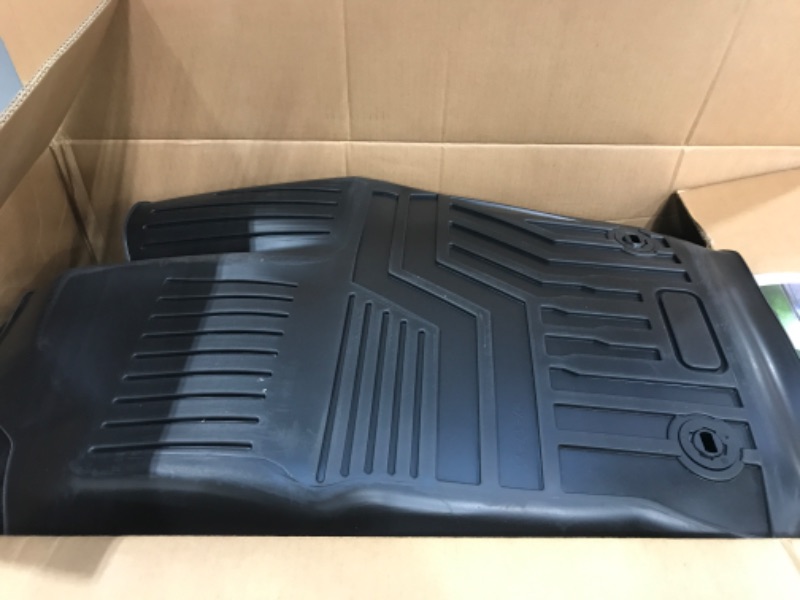 Photo 2 of Mixsuper Custom Fit Floor Mats & Bed Mat for 2022-2023 Toyota Tundra (CrewMax Cab 5.5ft Bed Only) All Weather 1st & 2nd Row Floor Liners and Trunk Bed Liner Set TPE Black