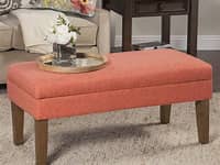 Photo 1 of HomePop Parsons Classic Upholstered Accent Dining Chair, Set of 2, Coral