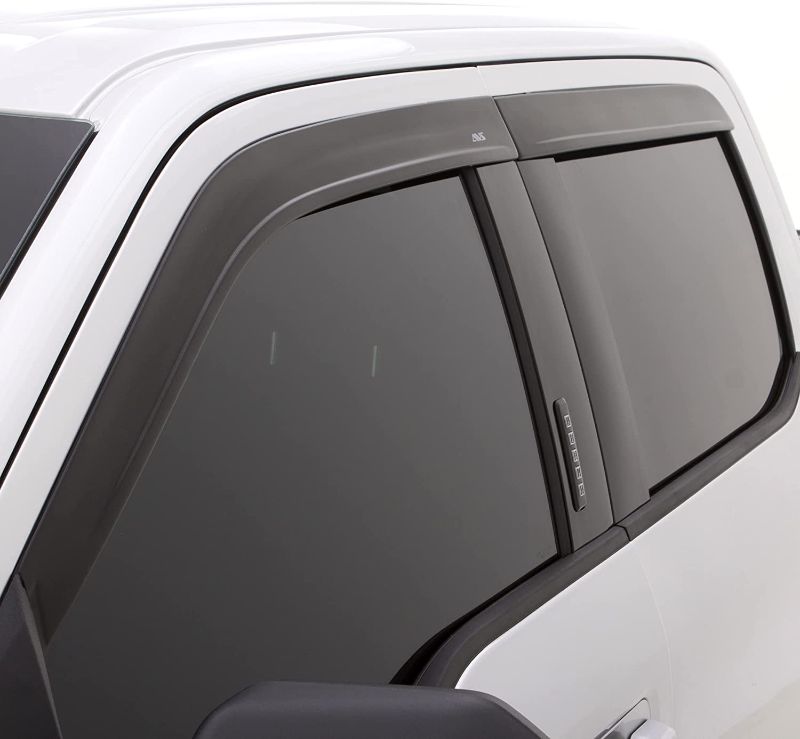 Photo 1 of Auto Ventshade [AVS] Low Profile Ventvisor / Rain Guards | Matte Black, 4 pc | 774075 | Fits 2019 - 2022 Chevrolet/GMC Silverado/Sierra 1500, 2020 - 2022 Silverado/Sierra 2500 HD/3500 HD Crew Cab
