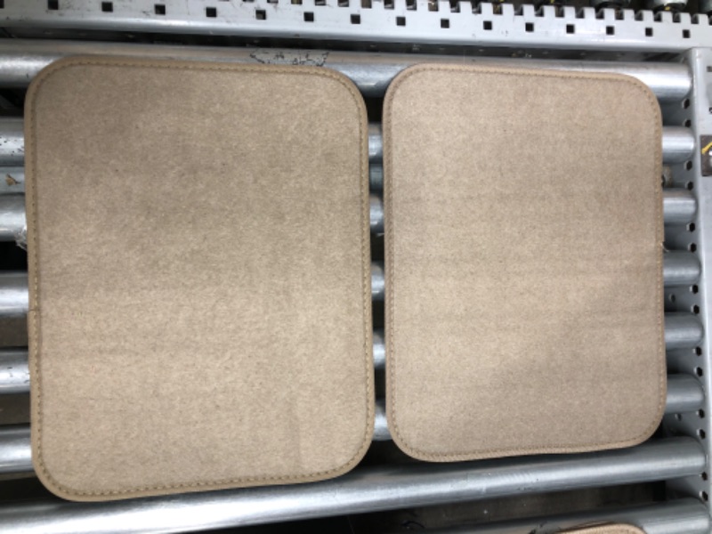 Photo 3 of FH Group F14403BEIGE Universal Fit Carpet Beige Automotive Floor Mats fits most Cars, SUVs and Trucks with Heel Pad Deluxe