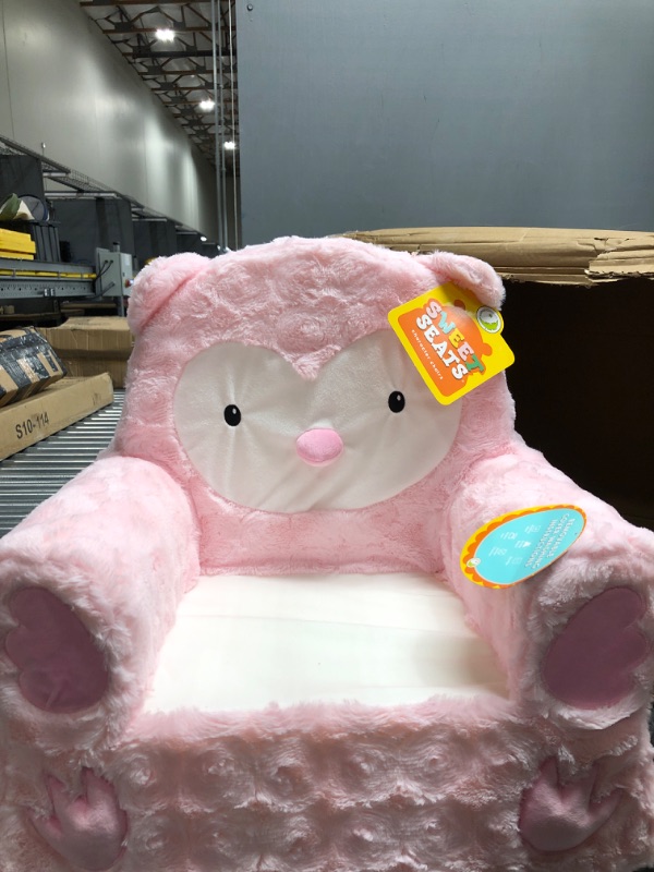 Photo 3 of Animal Adventure - Sweet Seats - Pink Owl Children's Plush Chair 14 x 19 x 20 inches
