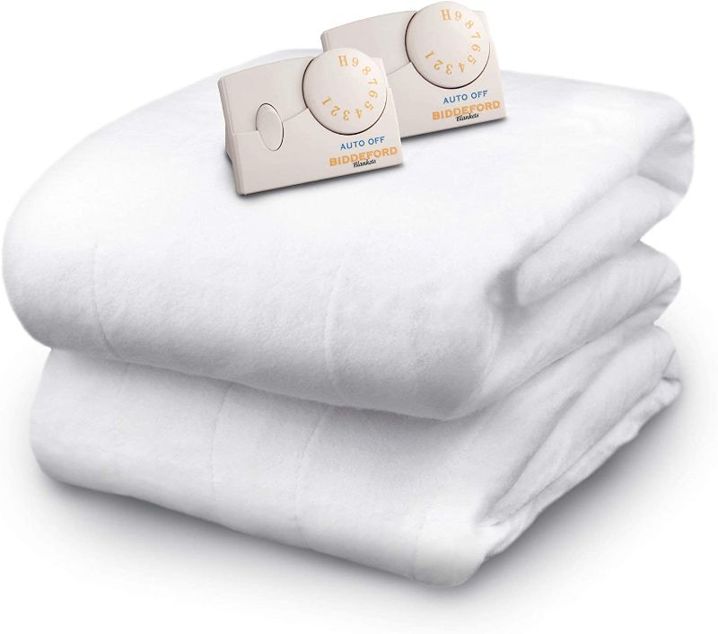 Photo 1 of Biddeford Blankets Polyester Electric Heated Mattress Pad with Analog Controller, King, White
76 x 80 x 0.25 inches
