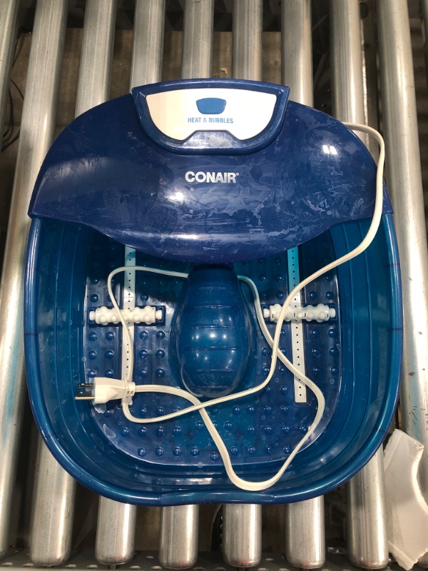 Photo 2 of Conair HEAT SENSE Pedicure Foot Spa Bath with Massaging Foot Rollers, Soothing Bubbles, Pumice and Nail Brush, and Foot Bath Massager with Heat