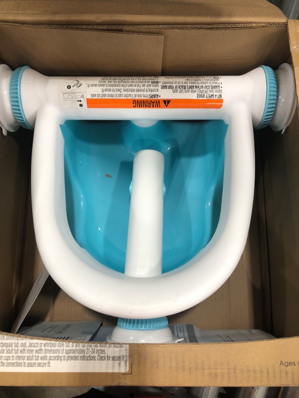 Photo 2 of Summer My Bath Seat (Aqua) - Baby Bathtub Seat for Sit-Up Bathing, Provides Backrest Support and Suction Cups for Stability - This Baby Bathtub is Easy to Set-Up, Remove, and Store