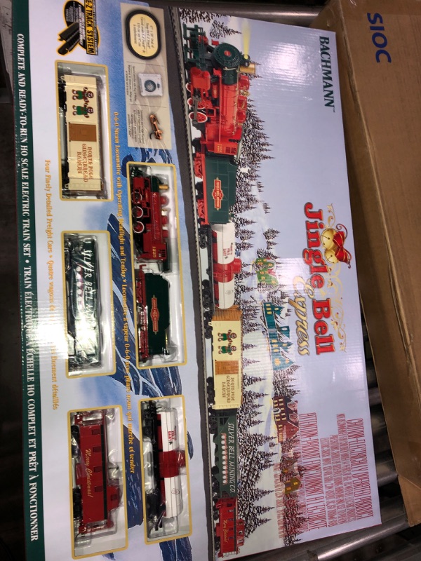 Photo 2 of Bachmann Trains - Jingle Bell Express Ready To Run Electric Train Set - HO Scale