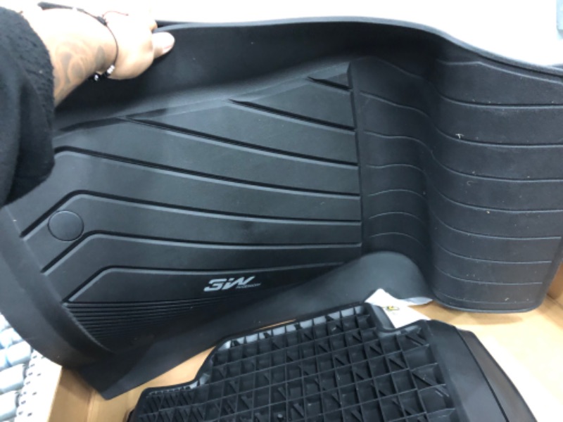 Photo 3 of 3W Floor Mats Compatible for BMW 3 Series 2013-2018 TPE All Weather Custom Fit Floor Liner for BMW 3 Series 1st and 2nd Row Full Set Car Mats Black BMW 3 Series F30/F31 (2013-2018)