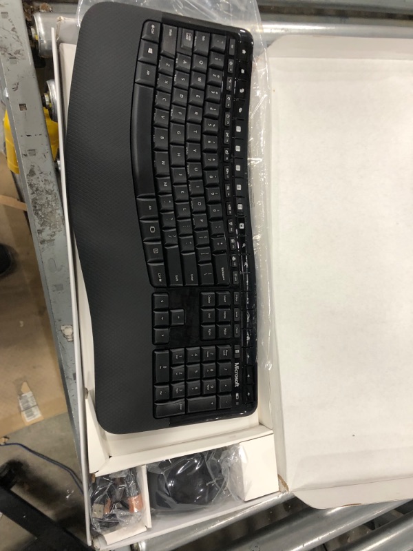 Photo 3 of Microsoft Wireless Comfort Desktop 5050 - Black. Wireless, Ergonomic Keyboard and Mouse Combo. Built-in Palm Rest and Comfort Curve Design. Customizable Windows Shortcut Keys