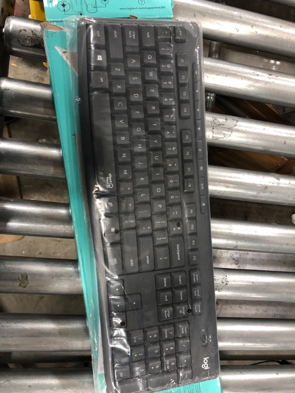 Photo 2 of Logitech MK295 wireless Keyboard with SilentTouch Technology, Full Numpad, Advanced Optical Tracking, Lag-Free Wireless, 90% Less Noise - Graphite Black