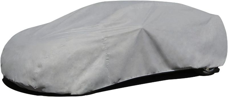 Photo 1 of Budge Rain Barrier Car Cover, Outdoor, Water-Resistant, Breathable, Car Cover fits Cars up to 228", Gray
