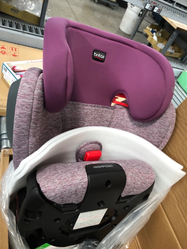 Photo 2 of Britax Highpoint 2-Stage Belt-Positioning Booster Car Seat, Mulberry - Highback and Backless Seat