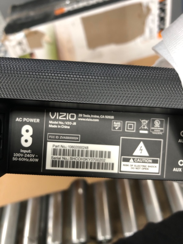 Photo 2 of VIZIO V-Series 2.0 Compact Home Theater Sound Bar with DTS Virtual:X, Bluetooth, Voice Assistant Compatible, Includes Remote Control - V20-J8 24-in Soundbar Only 2.0