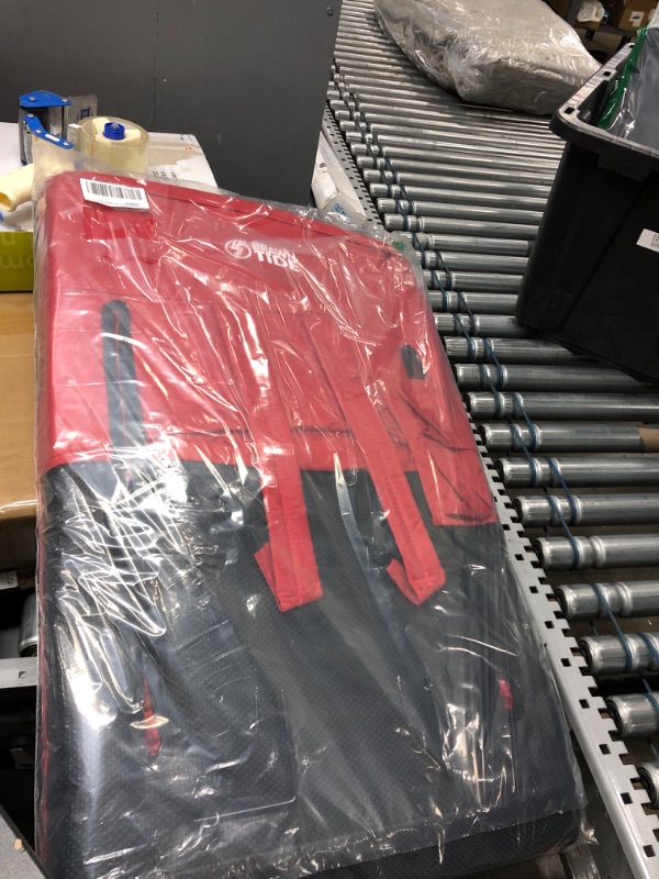 Photo 1 of Brawntide Stadium Seat With Back Support - 2 Seats, Comfy Cushion, Thick Padding, 2 Steel Bleacher Hooks, 4 Pockets, Reclining Back, Ideal Stadium Chair For Sporting Events, Beaches, Camping, Concerts Regular - 20.5" Red