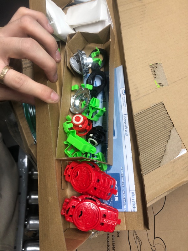 Photo 3 of BEYBLADE Burst QuadDrive Interstellar Drop Battle Set, Set Stadium, 2 Battling Tops and 2 Launchers, Toys for 8 Year Old Boys & Girls & Up
