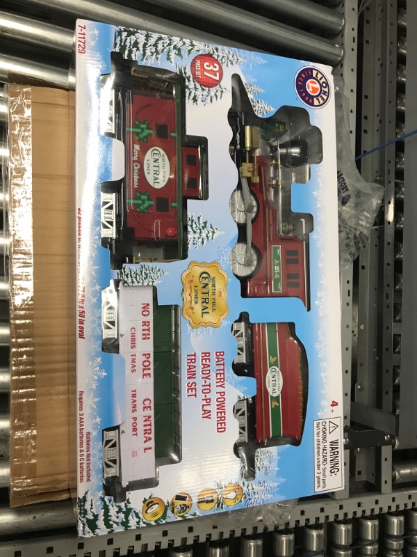 Photo 2 of Lionel North Pole Central Ready-to-Play Freight Set, Battery-powered Model Train Set with Remote Multi, 50 x 73" 50 x 73 in