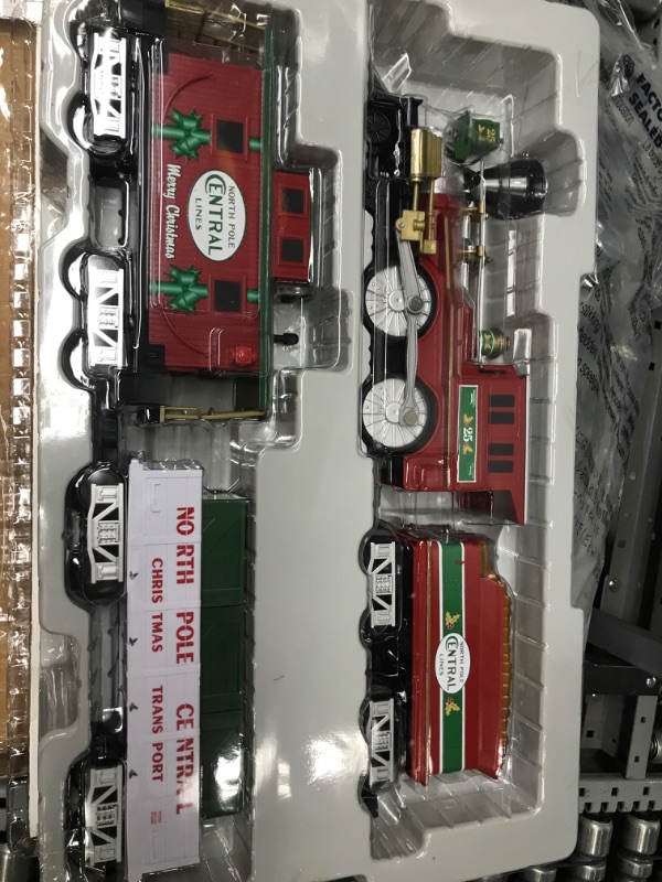 Photo 4 of Lionel North Pole Central Ready-to-Play Freight Set, Battery-powered Model Train Set with Remote Multi, 50 x 73" 50 x 73 in