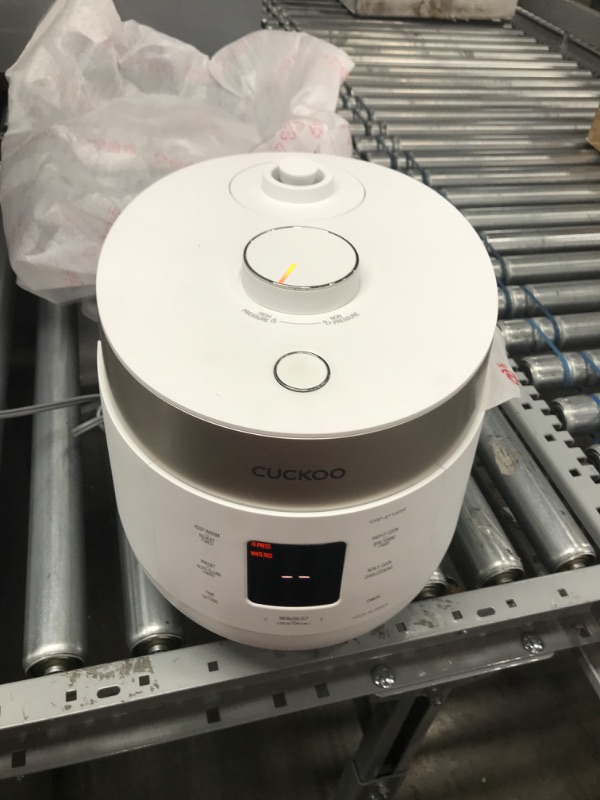 Photo 1 of CUCKOO CRP-ST1009F 10-Cup (Uncooked) Twin Pressure Rice Cooker & Warmer 12 Menu Options: High/Non-Pressure Steam & More, Made in Korea,White 10 Cup White
