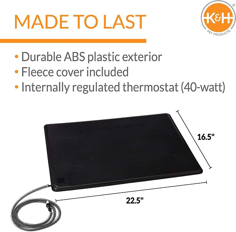 Photo 1 of 
K&H Pet Products Original Lectro-Kennel Outdoor Heated Pad with Free Cover
Size:Medium (16.5 x 22.5 in)