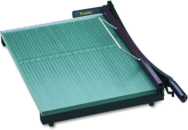 Photo 1 of 
Martin Yale 724 Premier StackCut Heavy-Duty Paper Trimmer, Table Size 18-1/2" x 24", Permanent 1/2" Grid and Dual English and Metric Rulers,... With tabler legs