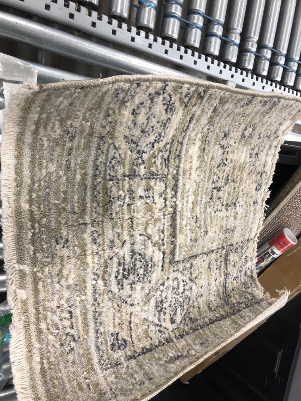 Photo 2 of Amber Lewis x Loloi Alie Collection ALE-03 Taupe / Dove, Traditional 18" x 18" Sample Rug Taupe / Dove 18" x 18" Sample