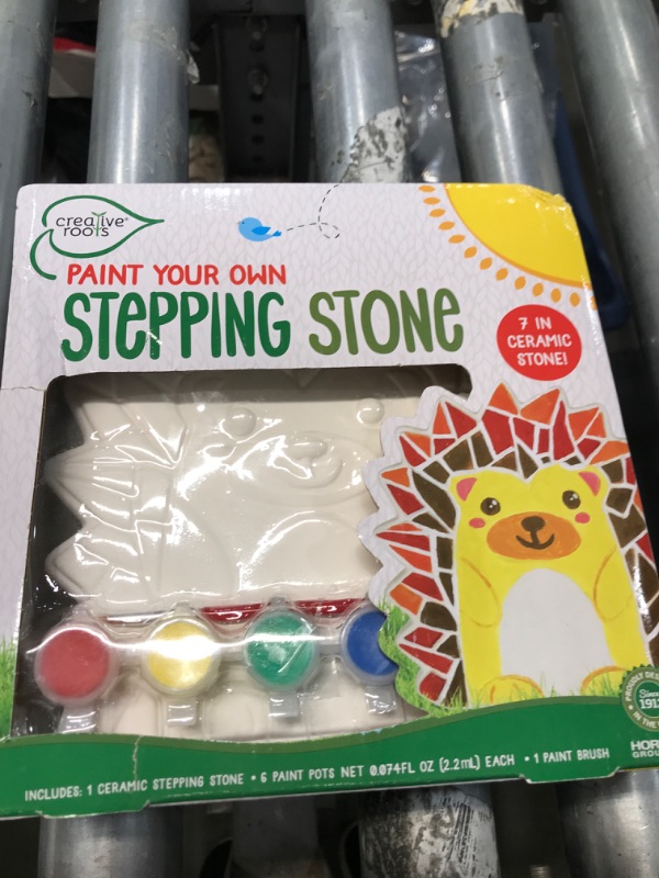 Photo 2 of Creative Roots Paint Your Own Stepping Stones Multipack with Turtle, Hedgehog & Sun Stepping Stones by Horizon Group USA 3 Pack Animal