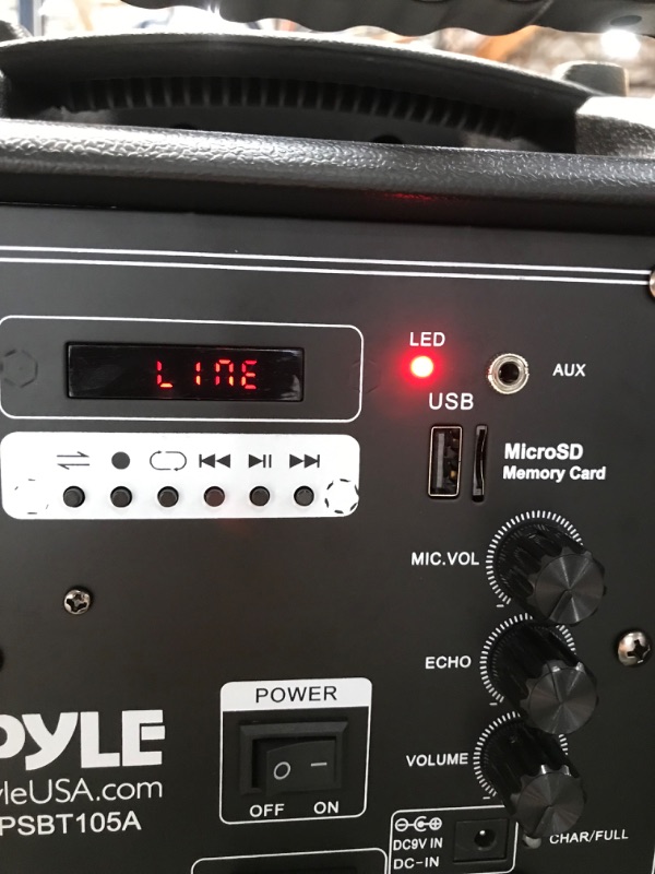 Photo 1 of Pyle 1000W Portable Bluetooth PA Speaker - 10'' Karaoke Speaker System with UHF Wireless Microphone, Remote Control & Built-in Rechargeable Battery, MP3/USB/SD, LED Battery Indicator Lights - PSBT105A