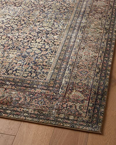 Photo 1 of Amber Lewis X Loloi Morgan Collection MOG-03 Denim / Multi, Traditional 2'-3" X 9'-6" Runner Rug Feat. CloudPile™