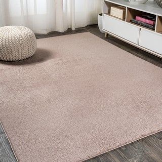 Photo 1 of 4 X6 Haze Solid Low-Pile Area Rug Brown - JONATHAN Y